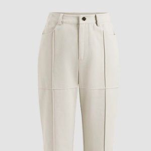 Cider cream flared trousers